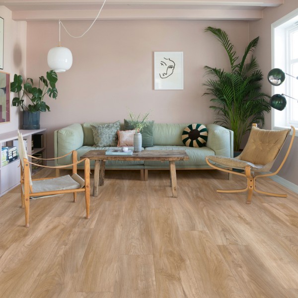 ПВХ плитка QS Alpha Vinyl BLOS BASE планка AVSPT 40348 Дуб Оклахома натуральный